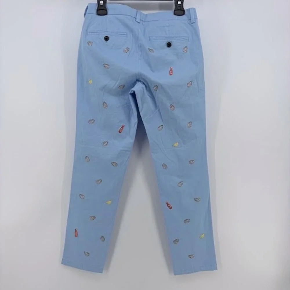 Vineyard Vines Breaker Pants Mens 30x29 Blue Embroidered Oyster Lemon hot sauce